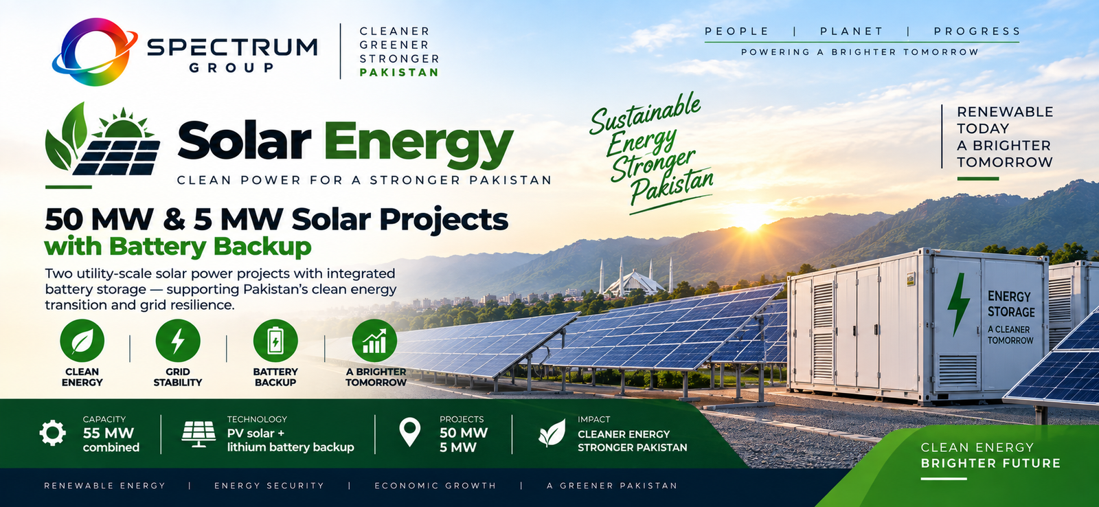 50 MW & 5 MW Solar Projects with Battery Backup